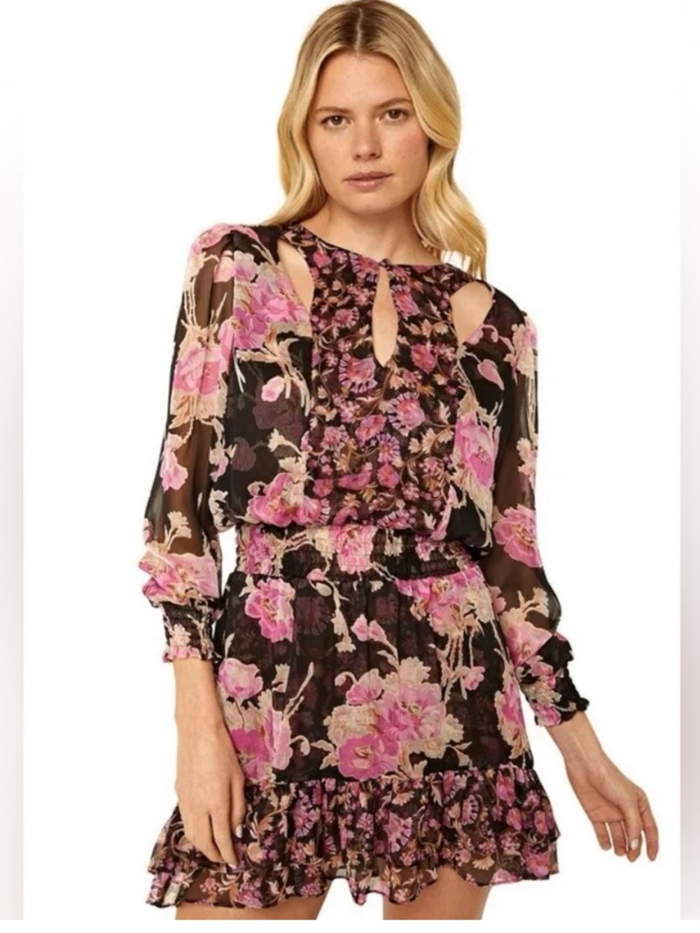 MISA Los Angeles Irina Mini Floral Dress